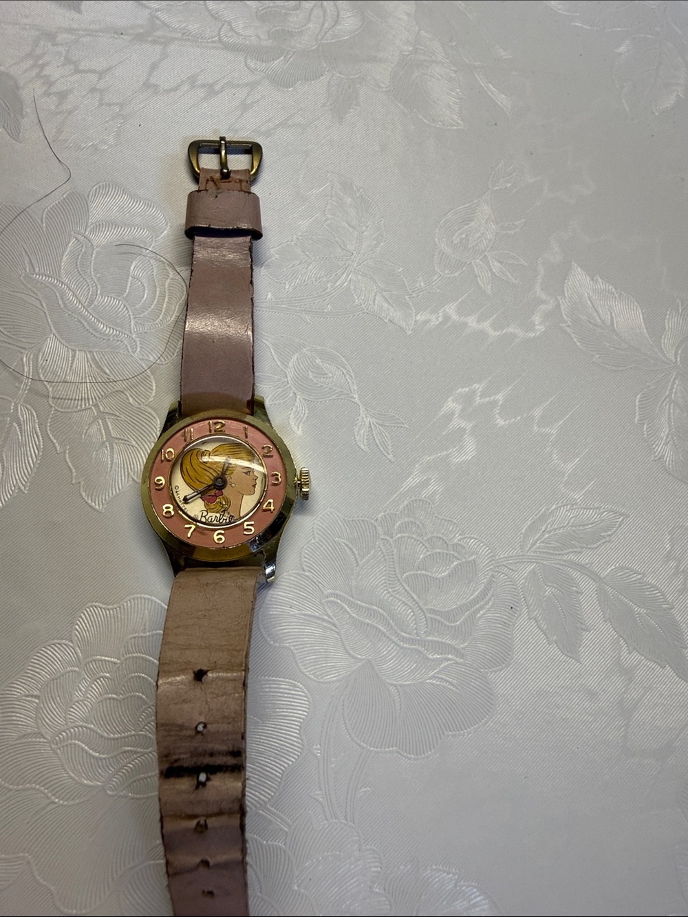 Vintage Pink Leather Barbie Watch